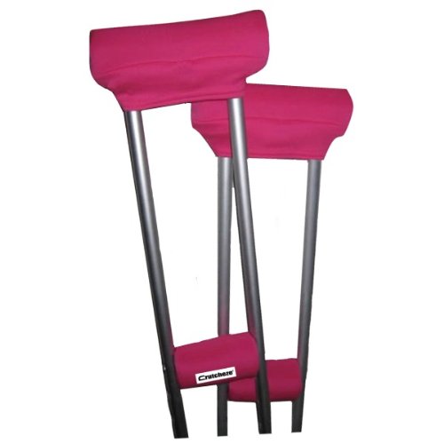 Crutcheze Sport Pink Crutch Pads Covers with Comfortable Arm and Hand