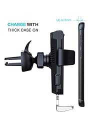 FITFIRST   Cargador de coche inalámbrico para iPhone XS Max XS XR X 8Plus 8 y Samsung S9 S9+ S8 S8+ Note9 Note8 y otros smartphones, 7,5 W 10 W, carga rápida