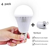 AOREAL Human Body Induction LED Emergency Light Household Lighting Bulbs Rechargable Electricity Lamp BulbS White Light (4 pack) (15)
