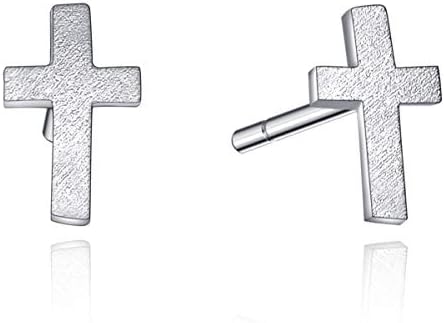 Tiny Stud Earrings Sterling Silver Star, Heart, Triangle, Cross