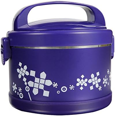 Fatmingo Insulated Lunch Box 1L 2 Tier 18/8 Stainless steel Thermal Food Jar (Blue)
