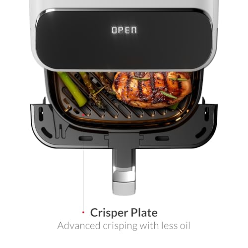 Feller Germany Air Fryer 1600 W, Large 5.5L Cap., Xcyclone-Tech, 4x Non-Stick Ceramic Coating,10 Cooking Functions, Touch Panel, Cool-Touch+Interior Lightning, AFR550, 2Y Guarantee-UAE Version (White)