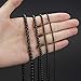 Bowisheet 2-7MM Black Square Rolo Chain Stainless Steel Round Box Necklace Men Women Jewelry