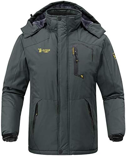 メンズ アウトドア スキー スノージャケット 防水 フリース マウンテンフード付き レインコート