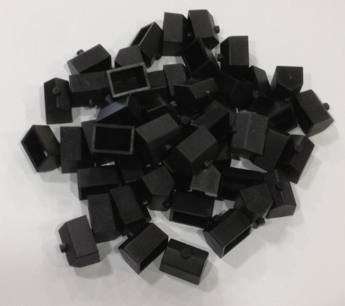 Plastic Hotels: Black Color Monopoly Replacement Hotel (Colored Miniature Town & City Buildings, Board Game Playing Pieces)