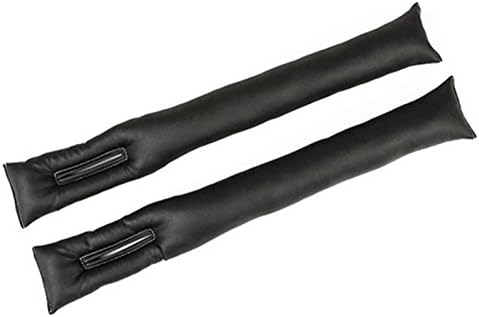 BreaDeep 1 Pair/ 2pcs Universal Car Vehicle Seat Blocker Hand Brake Pad Gap Fillers PU Leather Slot Plug Stopper Spacer (Black)