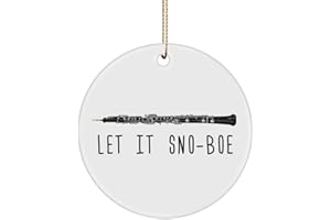 Oboe Ornament Oboe Oboe Gifts Oboist Present Let It SNO BOE Ceramic Ornament