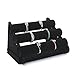 TWING 3 -TIER Scrunchie Holder Stand Black Velvet Bracelet Holder -Watch Necklace Jewelry Display Stand and Organizer Rack