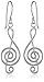 Sterling Silver Polished Music Note Clef Drop Earrings