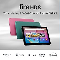 Amazon Fire HD 8 tablet (newest model), 8” HD