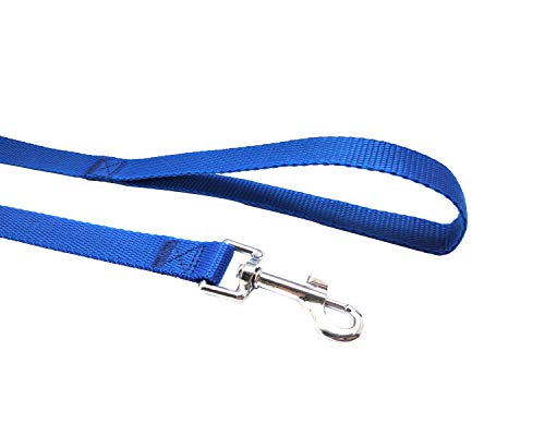 Nylon Training Dog Leash for Small Medium Large Dogs, 15ft 20ft 30ft 50ft Long Leash Dog/Puppy Lead for Obedience Recall Training, Camping (15ft, Blue)