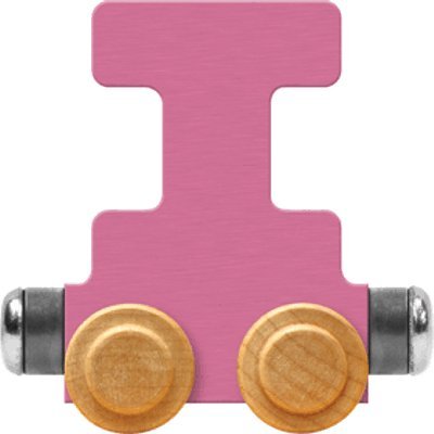 NameTrain Pastel Letter Car I - Made in USA (Pink)
