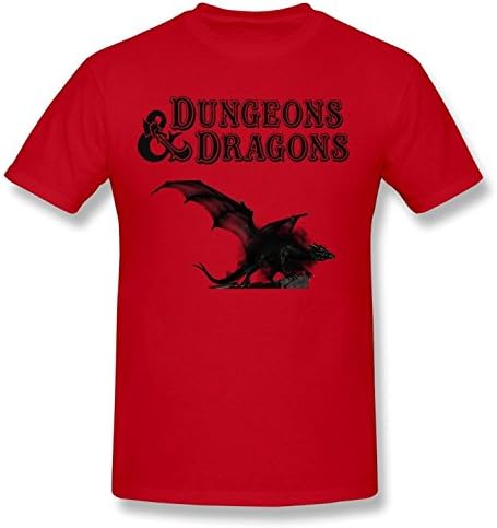 Men's Dungeons And Dragons Logo O-neck T Shirt Size XXL Red