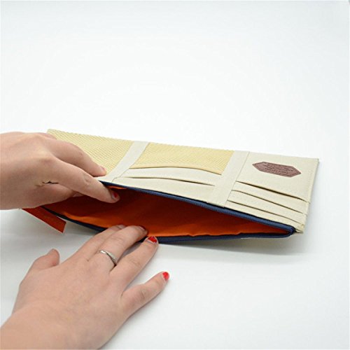 StyleZ Car Sun Visor Tidy Organizer Storage Bag Holder Pocket CD Case Card Pouch (Beige) - Thumbnail 4