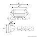 TRUE MODS 1pc Trailer LED License Plate Light [DOT FMVSS 108] [SAE L] [Chrome-Finish] [Surface Mount] [Waterproof] [12V DC] Courtesy Step License Plate Tag Lights for UTV ATV Trailer Truck RV Boat