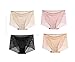 SilRiver Women's 100% Silk Lace Panties, Sexy Underwear, Breathable and Comfortable Hipster, Recommend For Sensitive Skin