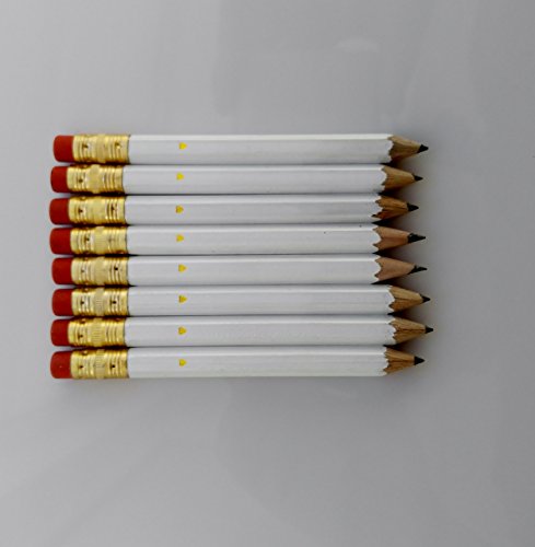 White Gold Foil Heart Mini Pencil SET OF 24 Engraved Pencils Bridal Shower Favor Baby Shower Favor Wedding Favor Wedding Pencil Set Gold Heart