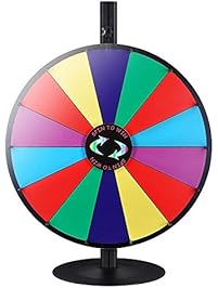 WinSpin 24" 14 Slot Tabletop Color Dry Erase Prize Wheel +Stand Fortune Spinning Game Tradeshow