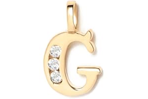 GELIN 14K Gold Initial Charm for Women | Alphabet Letter Pendants, A-Z, All Letters, CZ