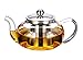 Artcome 28 Ounce Glass Tea Pot with removable Stainless Steel Infuser Stylish Borosilicate Glass Teapot