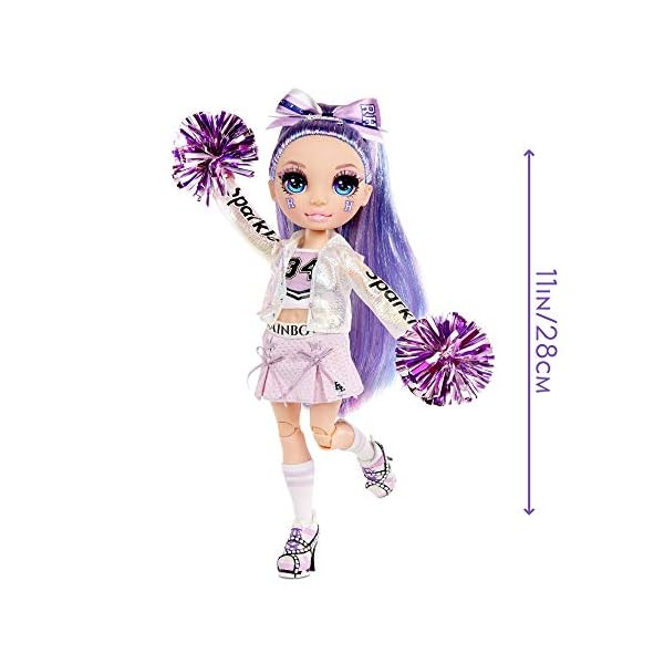 Rainbow-High-Cheer-Fashion-Doll-Luxury-Outfits-Pom-Poms-Cheerleader-Doll-Violet-Willow-Purple-Themed-Fashion-Doll-Rainbow-High-Cheer-Series-Perfect-Gift-For-Girls-Age-6 Rainbow High Cheer Fashion Doll - Luxury Outfits, Pom Poms & Cheerleader Doll - Violet Willow, Purple Themed Fashion…