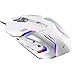 LINGYI Wired Gaming Mouse, 4 Adjustable DPI Levels, 6 Programmable Buttons and 4 Circular & Breathing LED Light, Light Up Computer PC USB Mouse Used for Games and Office [ White ] primary