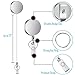 Selizo 5 Packs Metal Retractable Badge Reels with ID Badge Holders Heavy Duty Keycard Holder with Key Chain Belt Clip