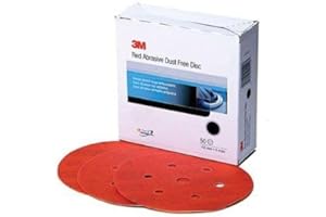 3M Hookit Red Abrasive Disc Dust Free, 01136, 6 in, P800, 50 discs per carton