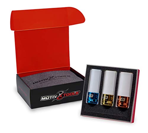 Motivx Tools Lug Nut Socket Set (3pc Metric Non-Marring Lug Nut Socket Set)