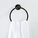 MARMOLUX ACC Black Towel Ring Hand Towel Holder Circle Round Towel Hanger Space Saver Bathroom Hardware Stainless Steel Heavy Duty Wall Mount BathTowel Rack, Rubber Matte Black