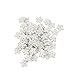 Mahaohao White Snowflake Buttons Assorted Holiday Collection Snowflakes Buttons Embellishments