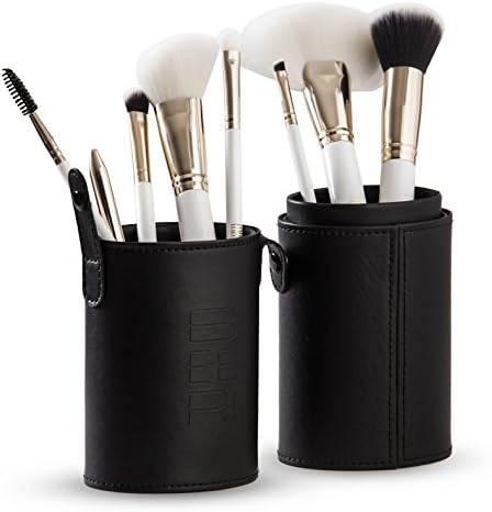 BEERI Elegant 8-Pcs Makeup-Brush-Set , Professional Use or Home Use, Premium quality- Pure White Bamboo Handle with Golden Ferrule and Synthetic Bright Shining and Soft Hair