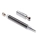 Stylus,TouchFine(TM) 2pcs 3-in-1 Replaceable Micro-Fiber Tip Stylus Pen for All Capacitive Touch Screen Smartphones,Tablets PC(Extra 4 Micro Fiber Tips) With Gift Box-Pinstripe Black/Silver