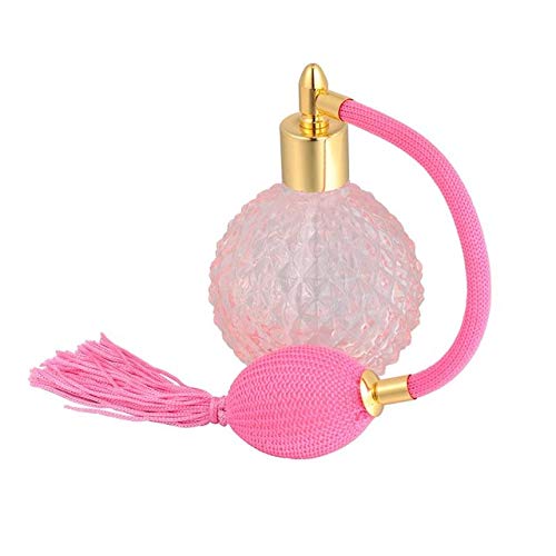 Topvane 100ml Crystal Perfume Bottle Long Spray Tassels Atomizer Pump  Refillable Glass Bottles (pink)
