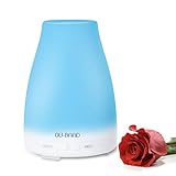 OU-BAND 100ml Aromatherapy Essential Oil Diffuser Portable Ultrasonic Cool Mist Aroma Humidifier Waterless Auto Shut-off and 7 Color LED Lights Changing,for Bedroom, Office, Home, Spa, Yoga