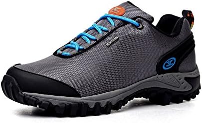 Mens Breathable Duarable Walking Shoes Waterproof Hiking Outdoor Grey