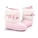 Ecosin(TM) Baby Bowknot Keep Warm Soft Sole Snow Boots Crib Prewalker Shoes Toddler (0~6Month, Pink)