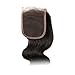 Klaiyi Hair Brazilian Body Wave Lace Closure Free Part 4X4 100% Unprocessed Human Hair Extensions Natural Color 14 inch