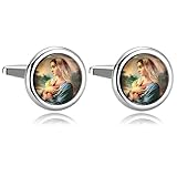 Mens Cufflinks Stainless Steel Yellow Religion