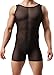 Winday Men's One Piece Stretch Mesh Lingerie Bodywear Suit Underwear Tights Leotard 1-pack Black1 XL/US L