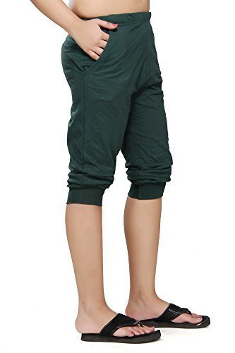 clifton women's comfort capri - bottle green