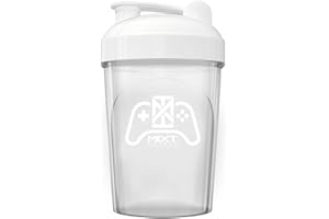MIXT Energy Shaker Bottle, 16 oz. Shaker Bottle, BPA Free & Lid Mixing Technology (16 oz, Game Controller)