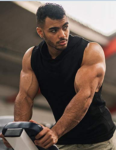 COOFANDY-Mens-2-Pack-Workout-Tank-Tops-Gym-Vests-Fitness-Hooded-Vest-Muscle-Bodybuilding-Sports-T-Shirts-Sleeveless-Hoodies-with-Pockets