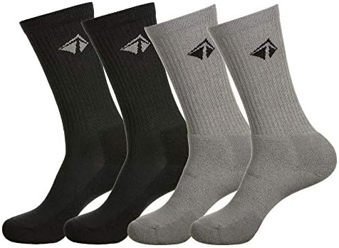 LIFT 23 Atacama Moisture Wicking Performance Socks, Comfort Compression Fit, 4 pk
