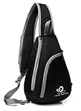 WATERFLY Sling Shoulder Backpacks Bags Crossbody Rope Triangle Pack Rucksack for Hiking or Multipurpose Daypacks and School Handbag for Man Women Girl