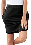 Women's Plus Size Stretch Cotton Skort