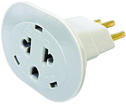 Pino Adaptador 2 Pólos e Terra para 3 Pólos Redondo 157 Perlex com 10