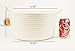 Orino Natural Two Small Cotton Rope Storage Basket with Handles Soft Durable Laundry Toy Pet Storage Nursery Home Decorations Bin (11.81x10.23x6.23 inch, Medium, Off White)
