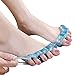 5 Pack Toe Separators Stretchers Straighteners & Dividers for Correcting Overlapping Toes, Bunions, Hammer Toe, Corns, Pedicures SPA Toes - Orthopedic - Soft Gel Spacers - Cleansing Alcohol Pad