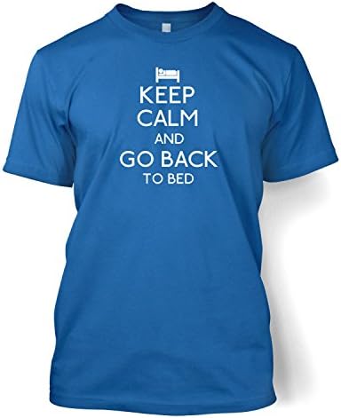 Keep Calm And Go Back To Bed Mens T-shirt - Royal XX-Large (50/52" Chest)
